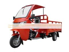 Orange 200cc 250cc Three Wheeler / Three Wheel Cargo Motorcycle With Cargo Roof