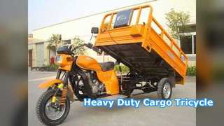 Orange 150cc Cargo Tricycle Heavy Duty 3000kg