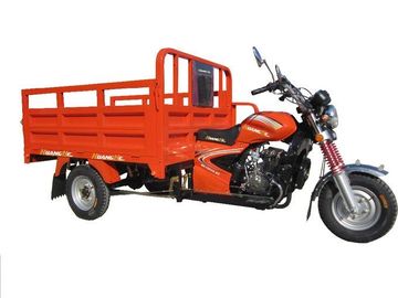 Red Chinese Three Wheel Motorcycle , Cargo Motorized Tricycle Single Cylinder Engine