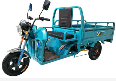 Blue Three Wheel Cargo Motorcycle / Chinese Cargo Trike 800W Power 60V