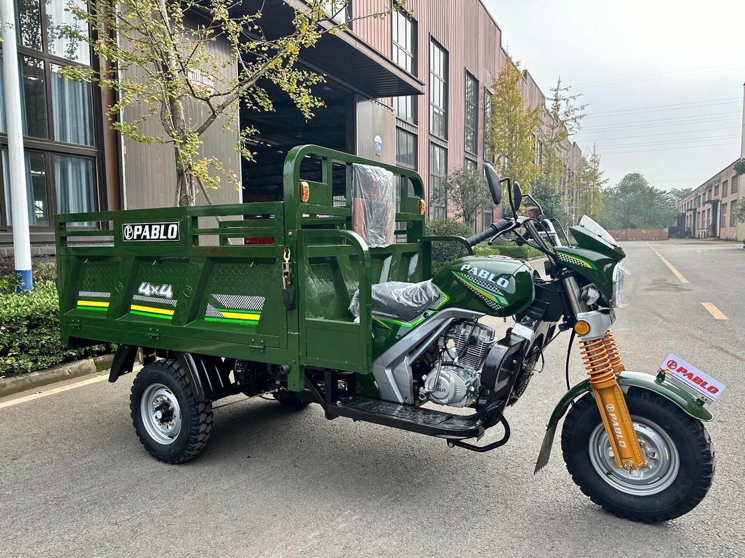 Durable 3 Wheel Motorcycle with Front And Rear Drum Brake and Open Body Type