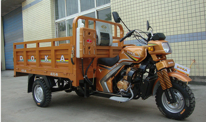 Gasoline Four Stroke Motorized 3 Wheel Cargo Motorcycle With Heavy Load Cargo Box