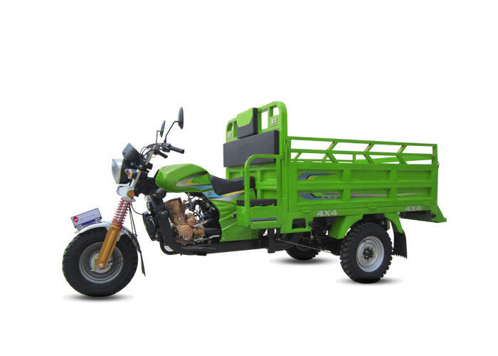 Green Three Wheel Cargo Motorcycle 150cc Auto Cargo Loader With Normal Rear Axle