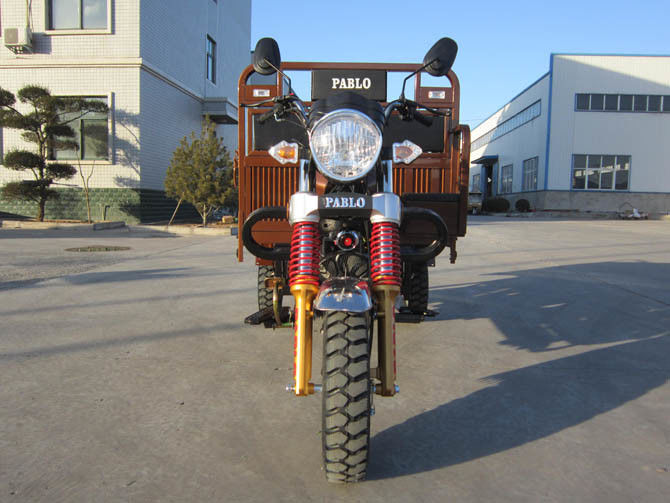 Golden Color Three Wheel Cargo Motorcycle For Long Distance Riding