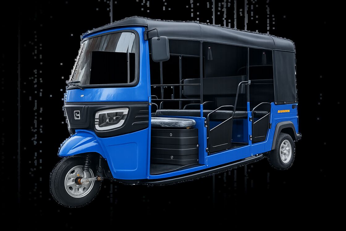 Electric Tuk Tuk HH-SU7, Silent, energy-saving and Economic electric passenger tricycle, electric autorickshaw, electric threewheeler, electric tourist cart