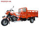 Orange 200cc 250cc Three Wheeler / Three Wheel Cargo Motorcycle With Cargo Roof