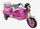 Purple Chinese 3 Wheel Motorcycle 160 Mechanical Drum Brake For Female